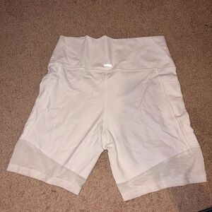 Aerie High-Waisted Cream Shorts